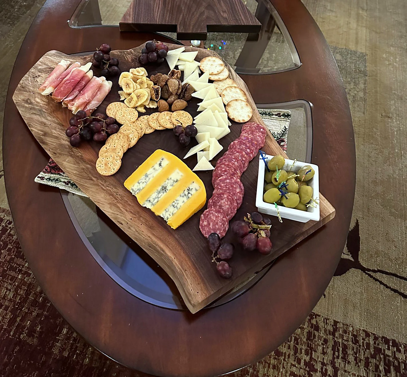 Live-Edge Charcuterie Board in Black walnut