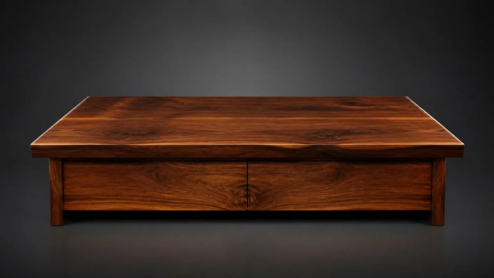 Storage Coffee Table in Black walnut