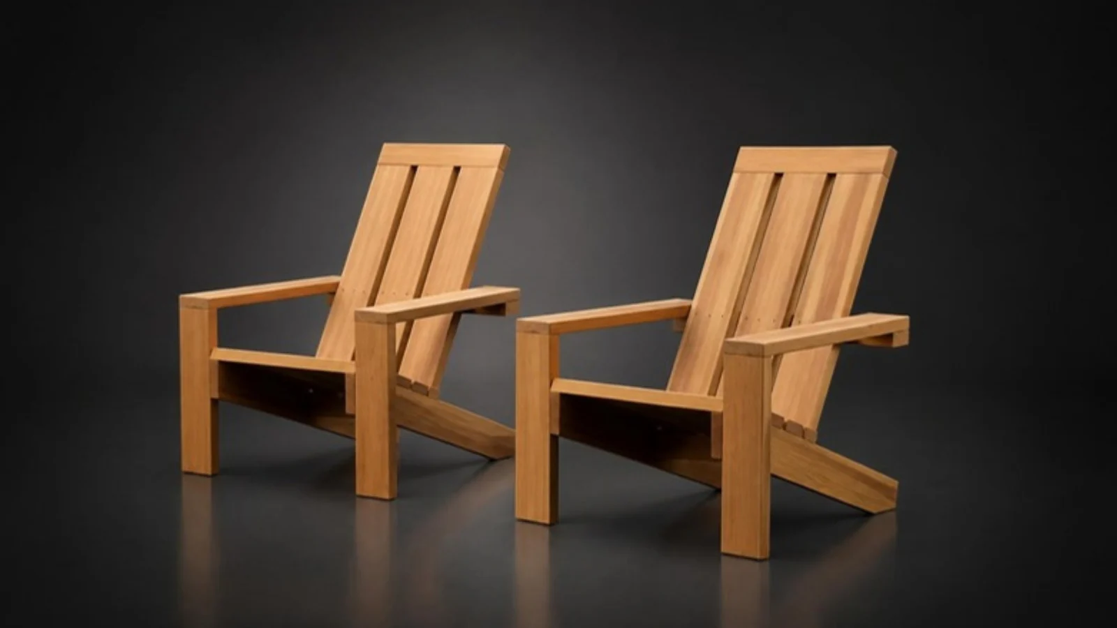 Deck Lounge Chairs in White oak