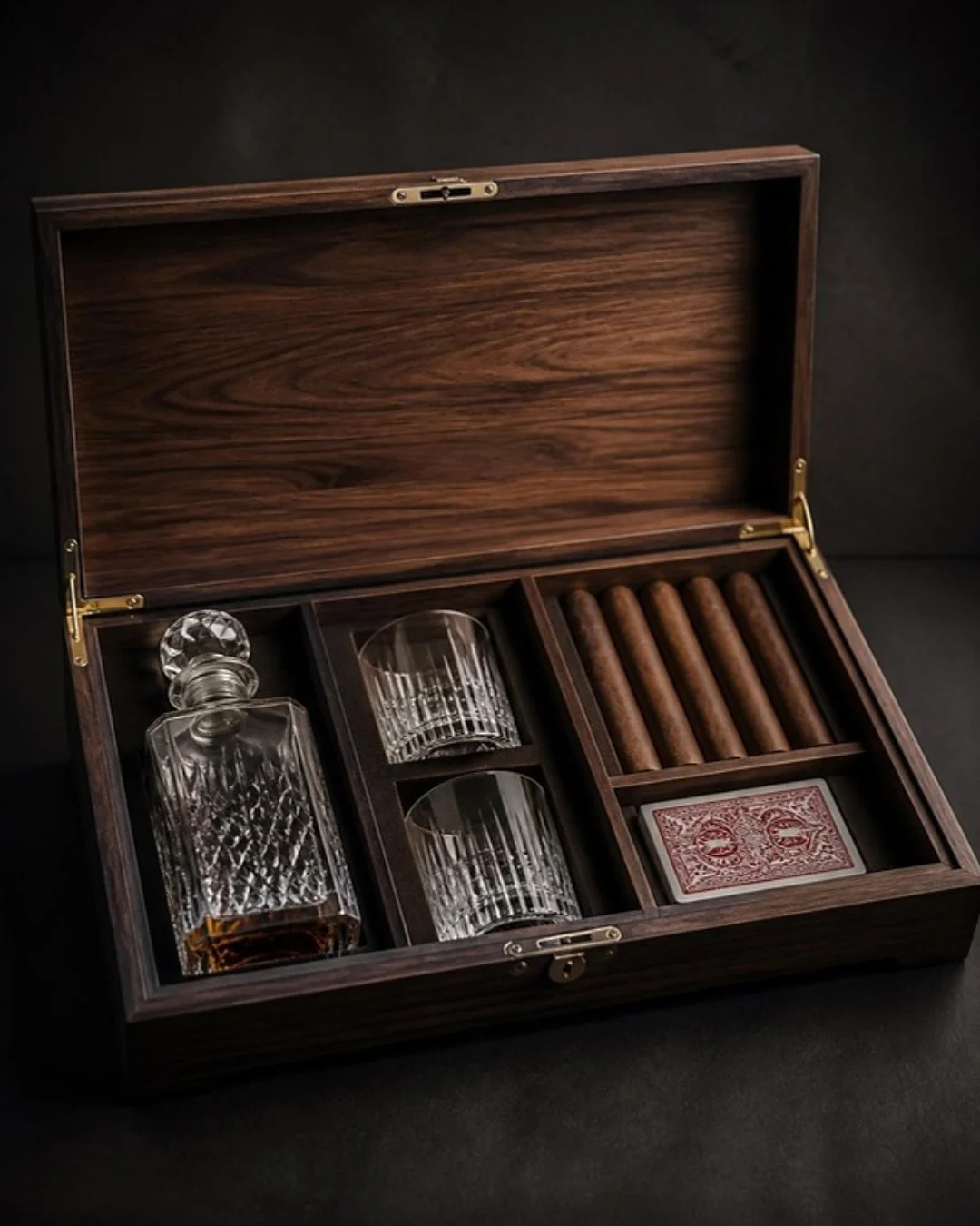 The Vice Box in Walnut and brass