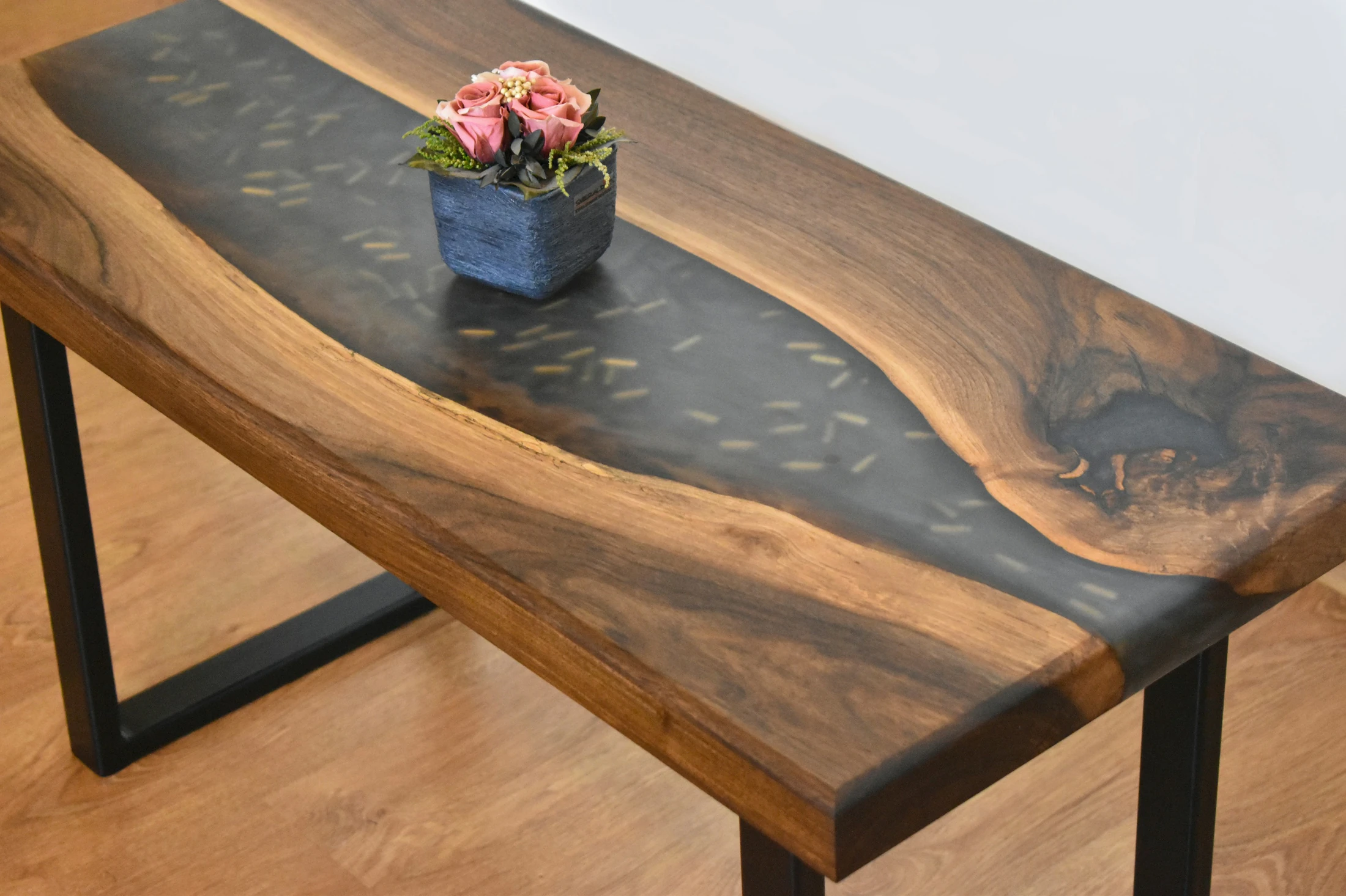 Live-Edge Walnut Bench
