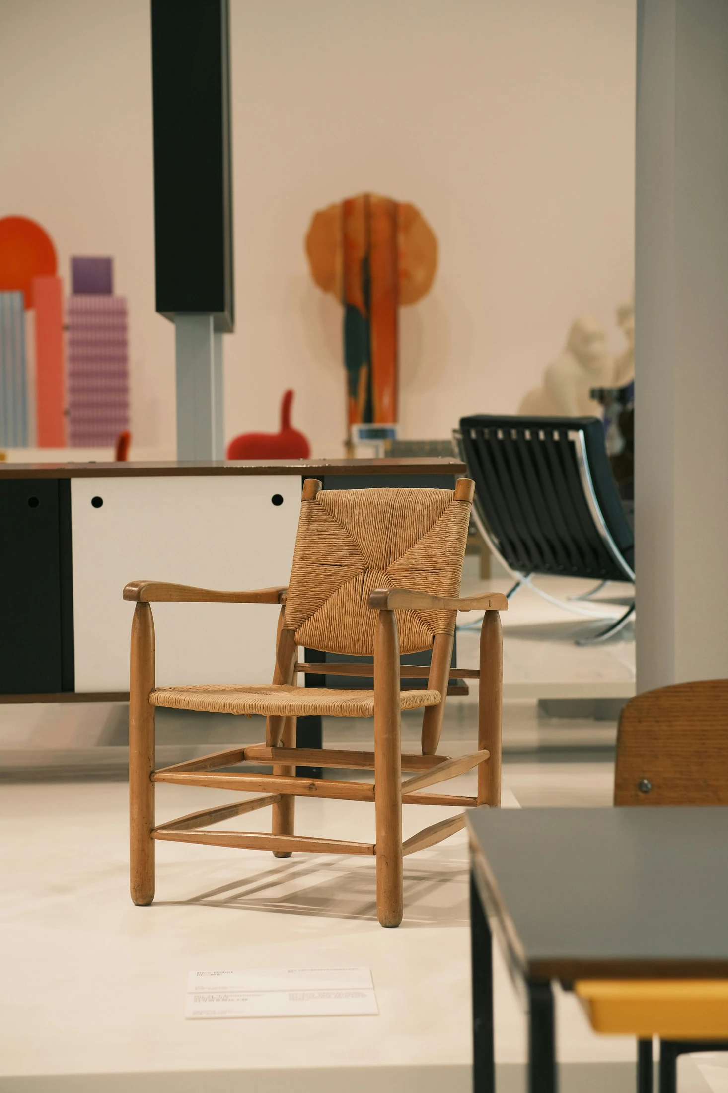 Rush-Seat Armchair in White oak