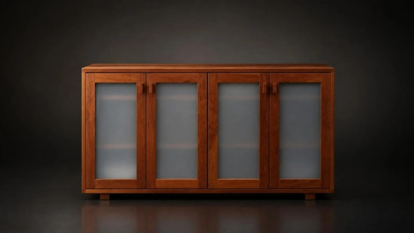 Glass-Front Sideboard in Black walnut